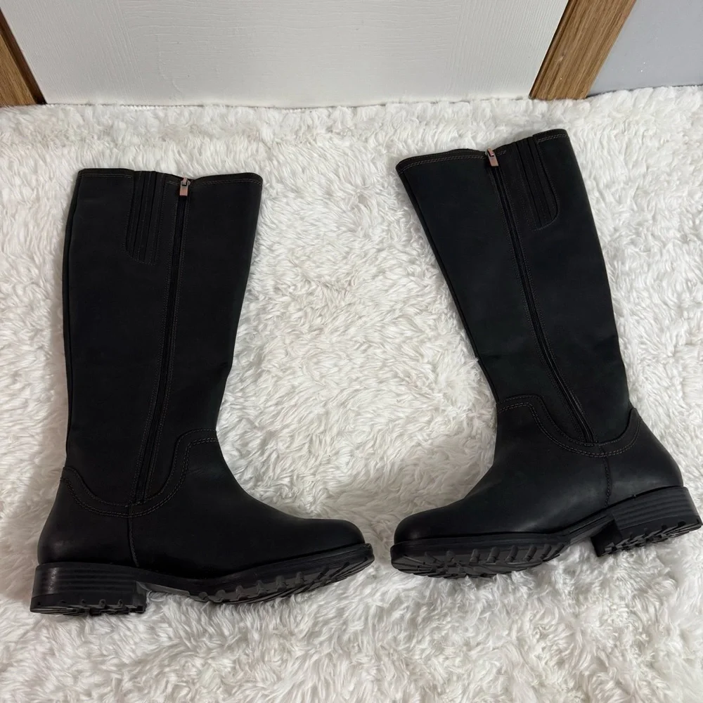Clarks Black Riding Boots Size 6